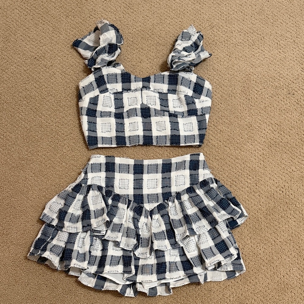 Stylish Kids / Teen Checkered Two-Piece Set